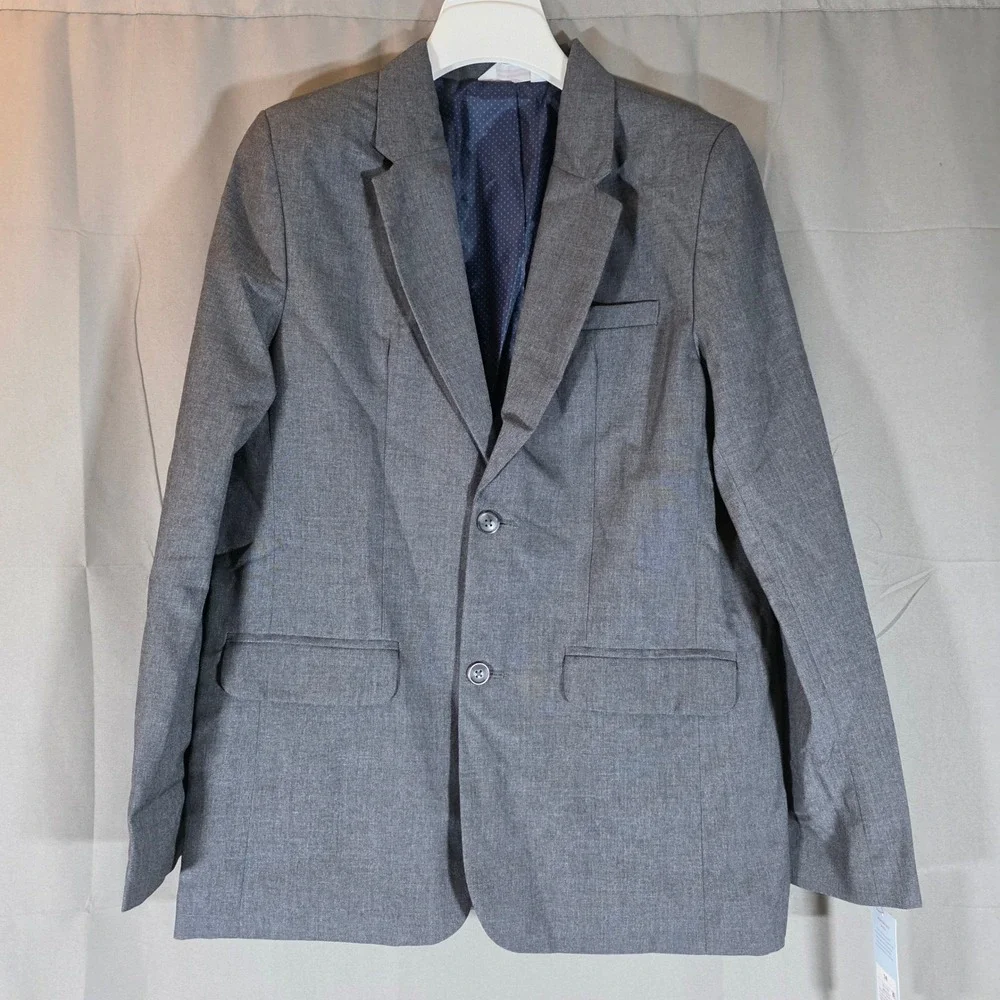 Cat & Jack Boys Suit Jacket Blazer Gray Size 14 Formal Dress Coat 443116